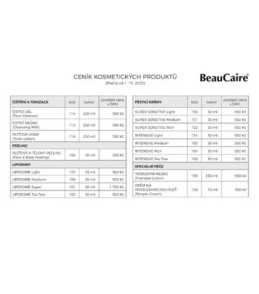 CENNÍK BeauCaire CENNÍK BeauCaire