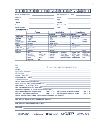 ANALÝZA PLETI - KARTOTEČNÝ LIST ANALÝZA PLETI - KARTOTEČNÝ LIST