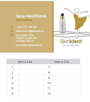 VIZITKA/NAVŠTÍVENKA SkinIdent VIZITKA/NAVŠTÍVENKA SkinIdent